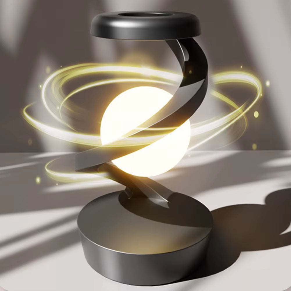 AuraGlow Levita: Floating RGB Lamp with Wireless Charging