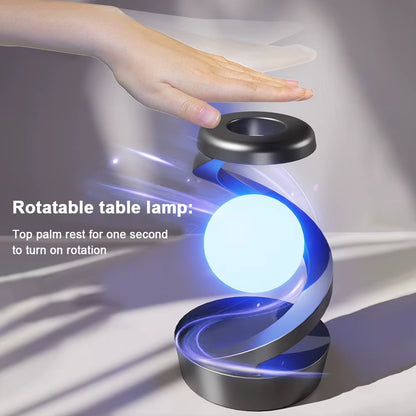 AuraGlow Levita: Floating RGB Lamp with Wireless Charging