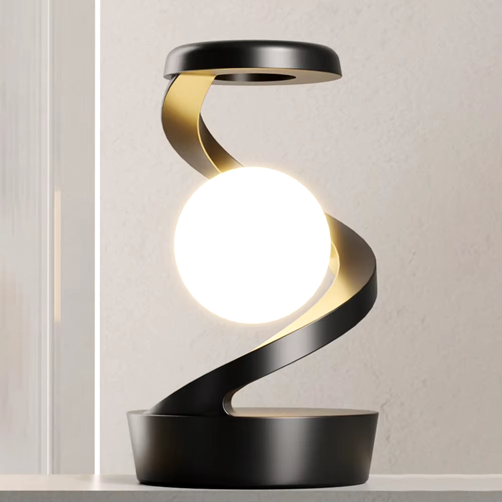 AuraGlow Levita: Floating RGB Lamp with Wireless Charging