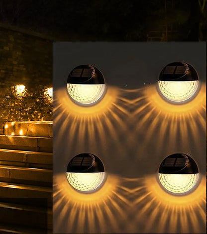 AuraGlow Solar Fence Lights – 4 Pack